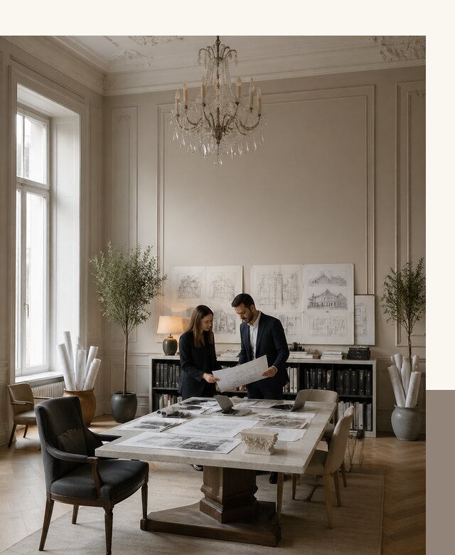 Проектирование интерьера в классическом стиле в Лесозаводске